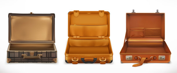 旅行打开手提箱3d图标集图片下载