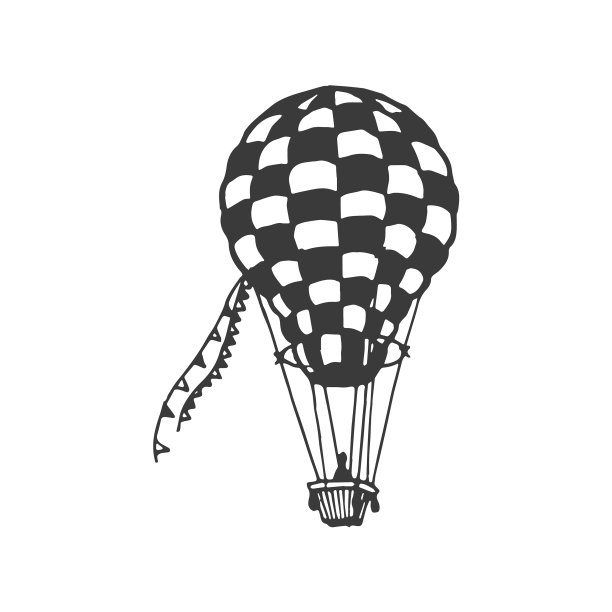 热气球手绘元素大气球图片下载