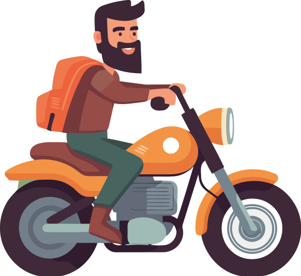 骑现代摩托车的男人图片下载