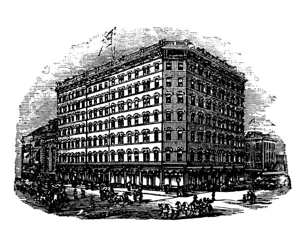 美国古董插图，罗德岛地标和公司:普罗维登斯，纳拉甘西特酒店图片下载