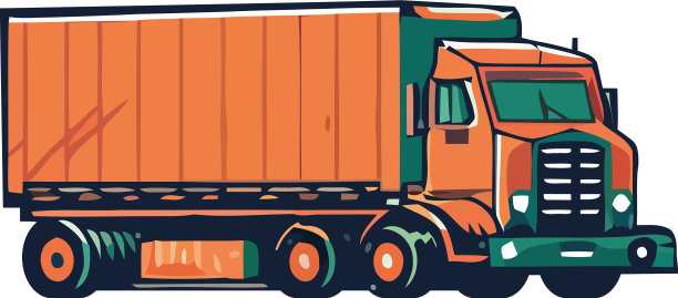 载货集装箱的半卡车图片下载