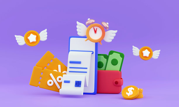 3D账单支付交易支付货币银行支票概念图片下载