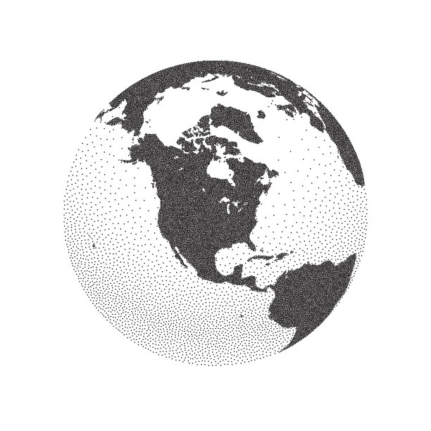 地球聚焦于北美和北极。图片下载