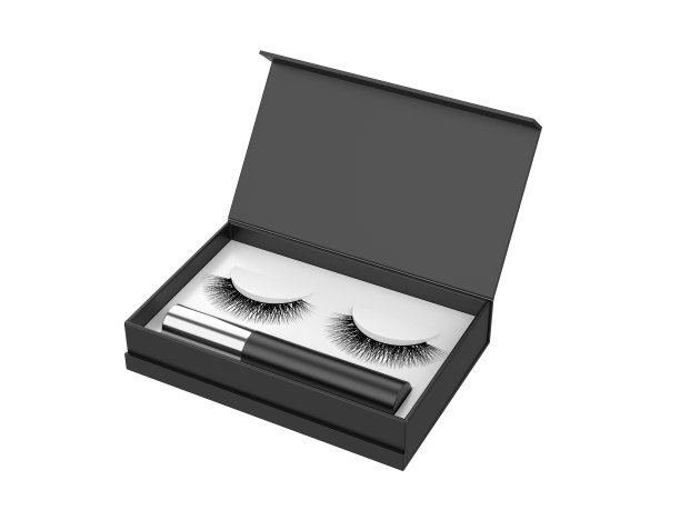 空白假睫毛包装盒模型。图片下载