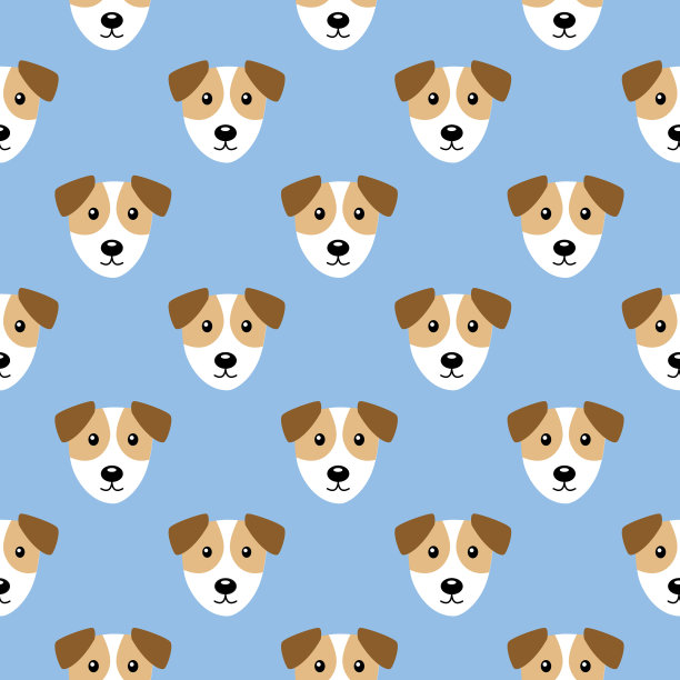 小狗脸无缝模式图片下载