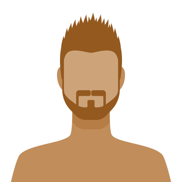 男性面部毛发头像图标图片下载