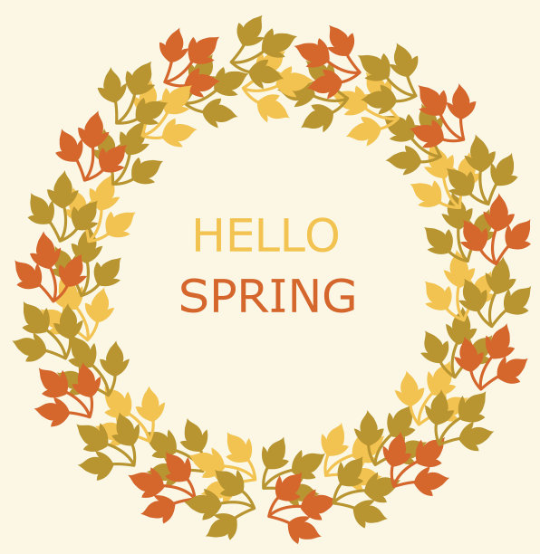 叶花环。图片下载