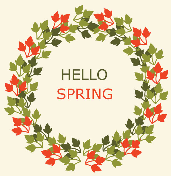 叶花环。图片下载