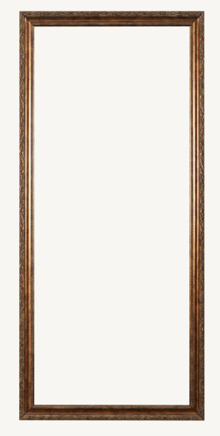 白色背景的空木制相框图片下载