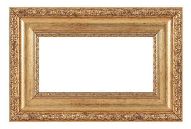白色背景的空木制相框图片下载