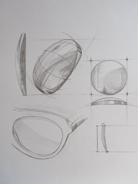 素描眼镜设计图片下载