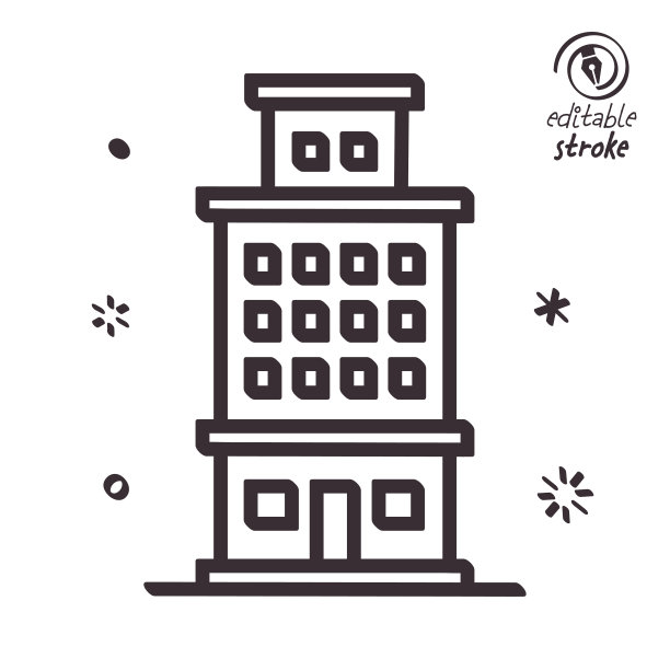 住宅保险俏皮线条插图图片下载