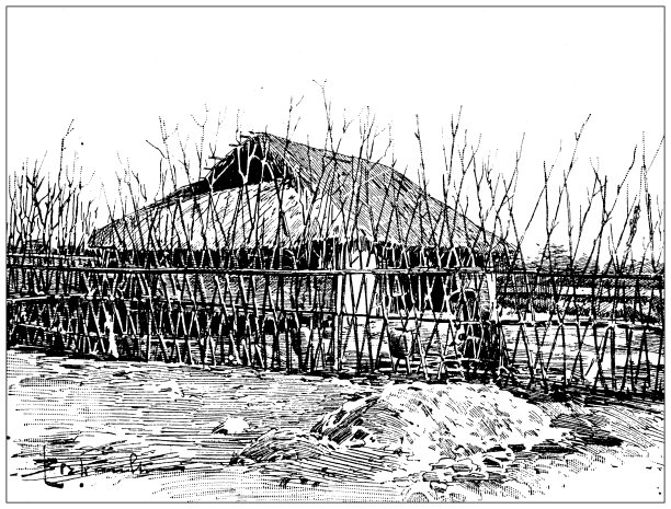 古董插图:法国殖民北越南，东京图片下载