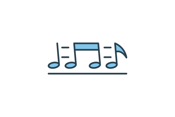 音符图标。与多媒体和娱乐相关的图标。适用于网站设计，应用程序，用户界面。平线图标样式。简单的矢量设计可编辑图片下载