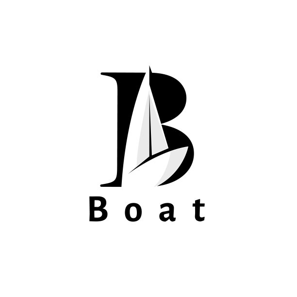 字母B水手船图标符号符号设计矢量概念模板图片下载