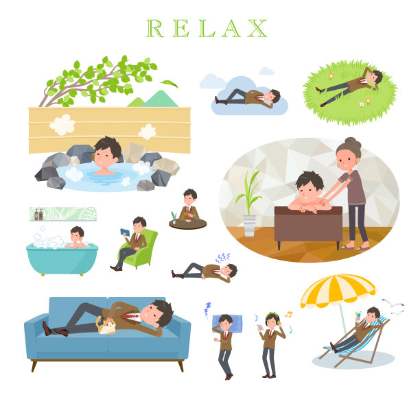 一套关于放松的运动上衣图片下载