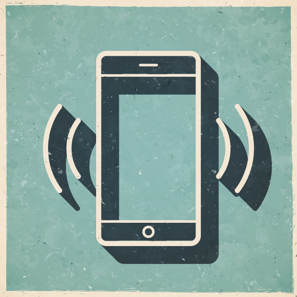手机响了。图标复古复古风格-旧纹理纸图片下载
