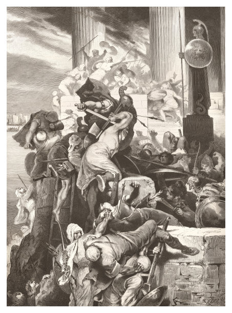 公元前480年波斯军队征服雅典卫城图片下载