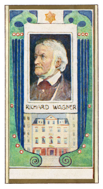 理查德·瓦格纳作曲家肖像新艺术插画图片下载