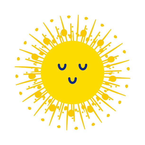 阳光可爱的插图图片下载