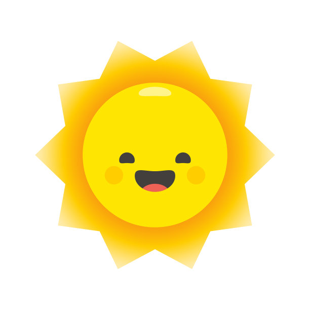 阳光可爱的表情符号图片下载