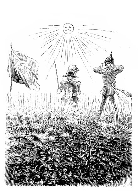 普鲁士军队的幽默插图图片下载