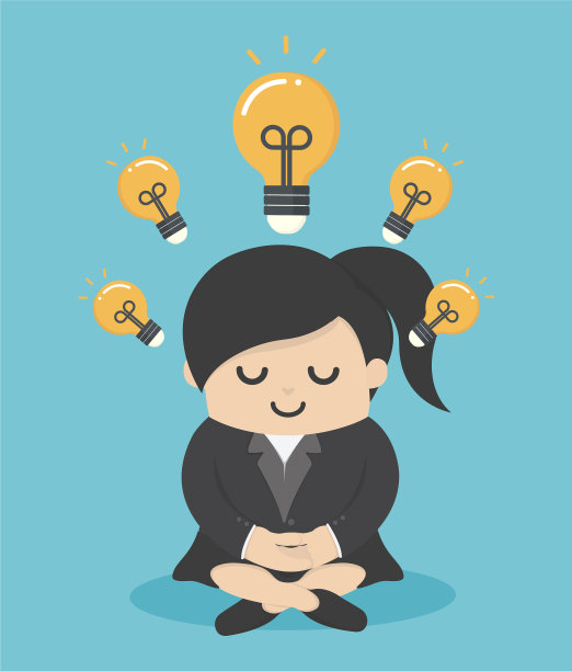 正在冥想的女商人图片下载