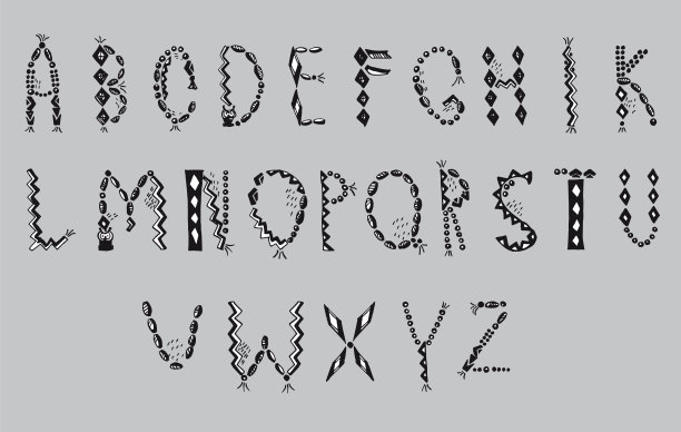 邋遢的字体，波西米亚式的排版图片下载