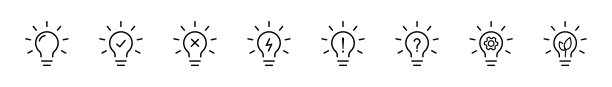 灯泡图标集合，灯，创意图标集合图片下载