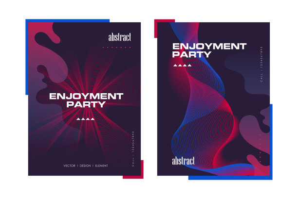 夜舞会音乐版面封面设计模板背景图片下载