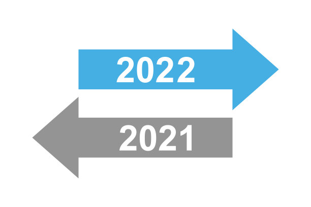 白色背景上的旧年或新年2022图片下载
