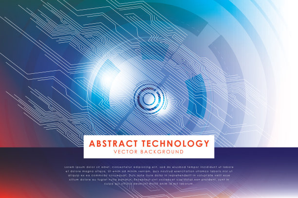 抽象的未来主义的眼球在电路板上图片下载