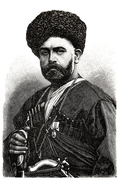 高加索的莱斯吉斯坦人，腰部以上，看着镜头图片下载