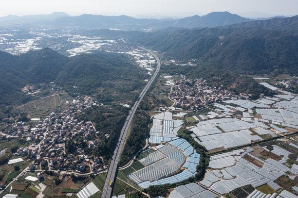 鸟瞰市区景色图片下载