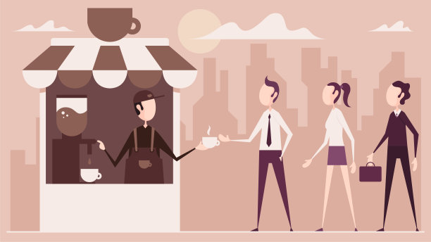 咖啡师为顾客在咖啡馆煮咖啡图片下载