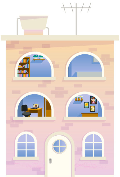 隔离的公寓或建筑图片下载