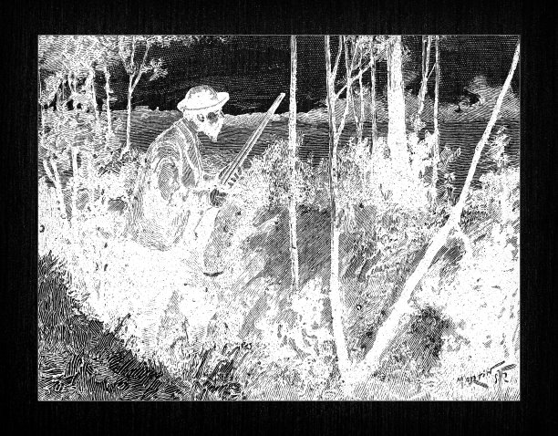 古色古香的法国版画插图:狩猎图片下载