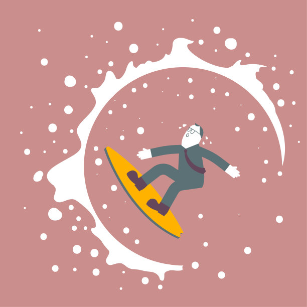 一个男人在冲浪。图片下载