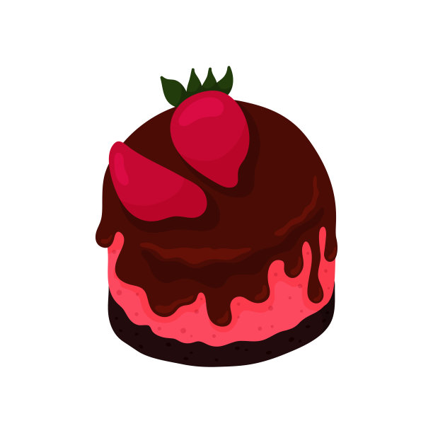 很平的蛋糕。菜单咖啡馆，小酒馆，餐厅，咖啡馆，面包店，标签，海报，横幅，传单和包装的设计草图元素。矢量彩色插图。图片下载