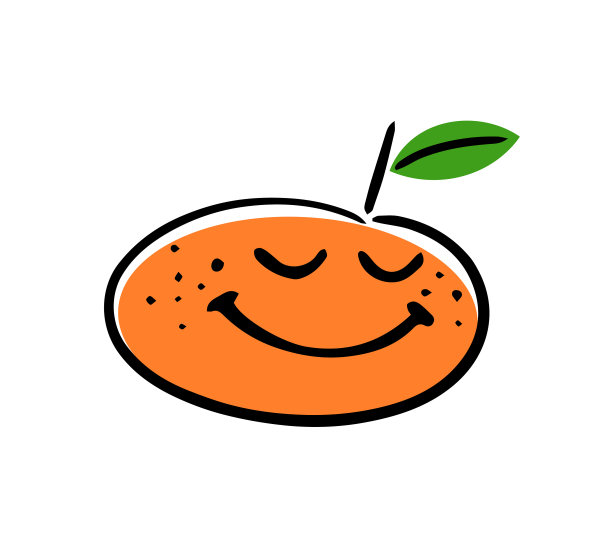 橙色的表情插图图片下载