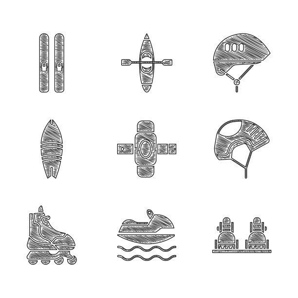 设置护膝水上摩托滑雪板头盔滚轮图片下载