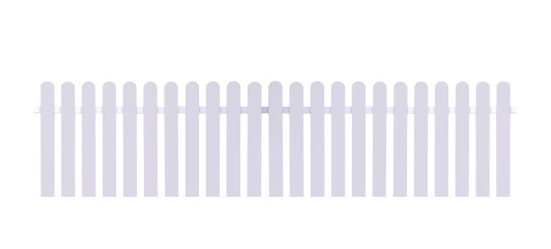 白色的灰色人工木栅栏隔离在白色的背景与修剪路径图片下载