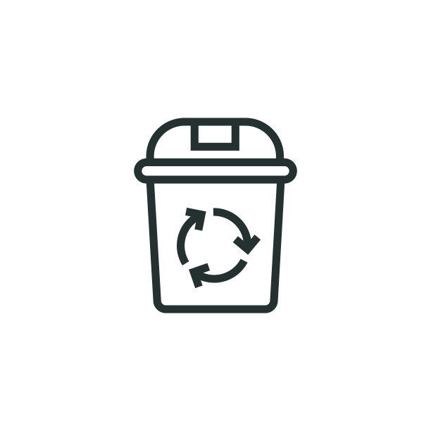 回收站线图标图片下载