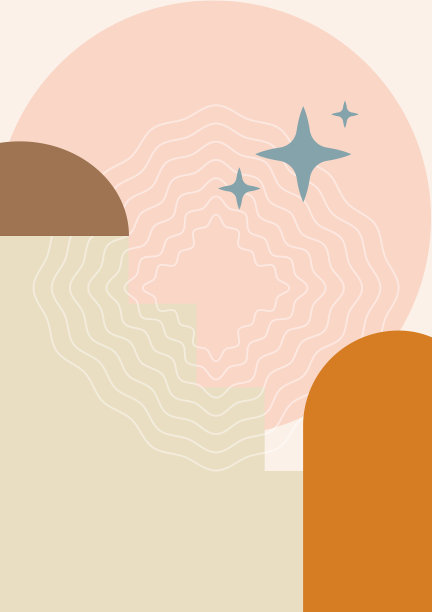 抽象的日落五彩缤纷的平面波西米亚几何图片下载