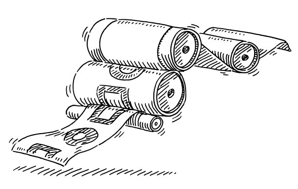 印刷厂纸制符号绘图图片下载