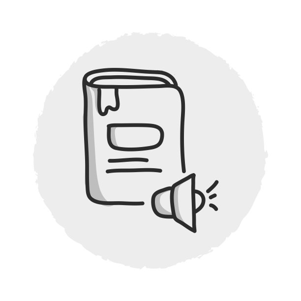 有声图书线图标图片下载