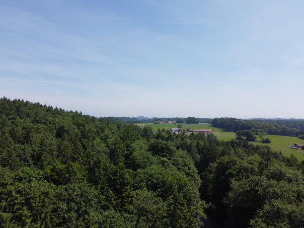 德国法尔肯施泰因附近的巴伐利亚森林鸟瞰图图片下载