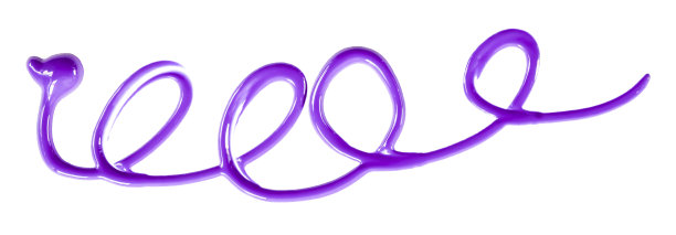 紫色水彩滴之字形孤立在白色背景。图片下载