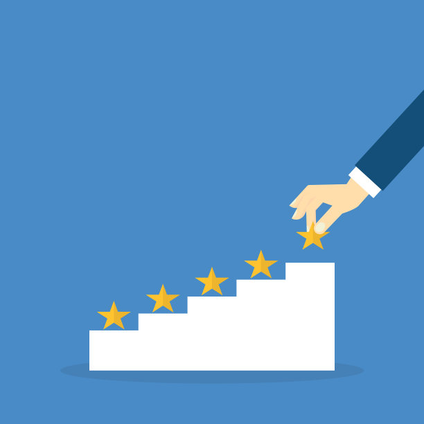 客户体验概念。快乐客户评论五星评级在线满意度调查。积极的反馈图片下载