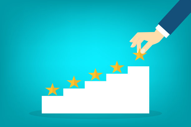 客户体验概念。快乐客户评论五星评级在线满意度调查。积极的反馈图片下载